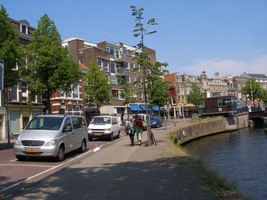 mam en ik langs het Spaarne