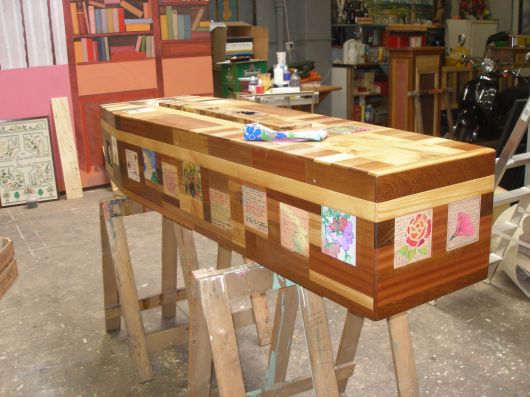 de kist, rechts voor