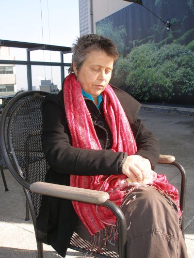Mar op het dakterras van het AVL, april 2008