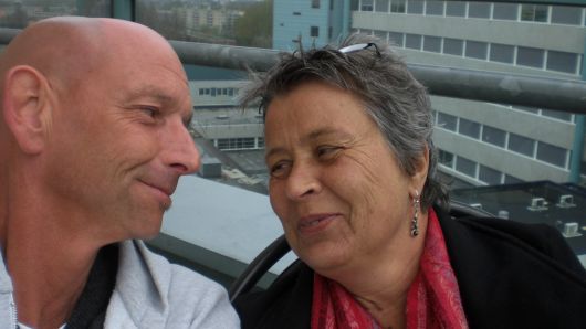 Frank en Gaby op het dakterras van het AVL
